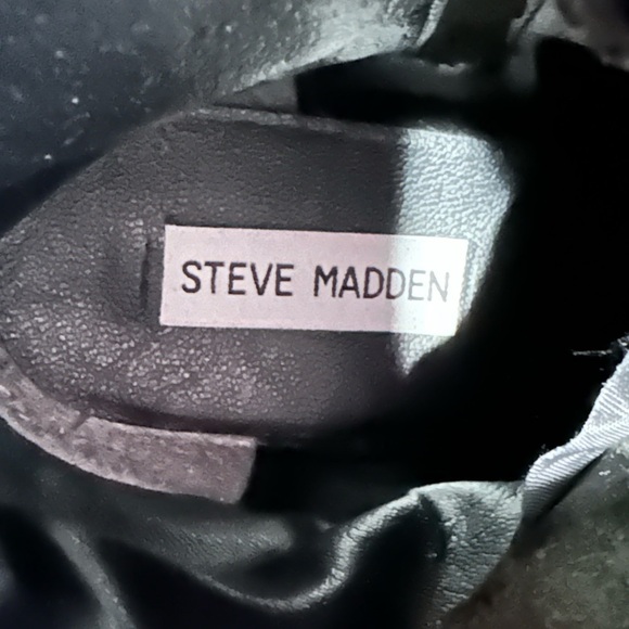 Steve Madden Troopa Combat Boots Black Leather size 6 - Picture 6 of 11